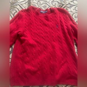 Men’s red Polo knit sweater